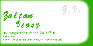 zoltan viosz business card